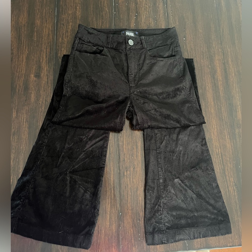 PAIGE denim LOU LOU HR Jeans Blk Corduroy - size 23